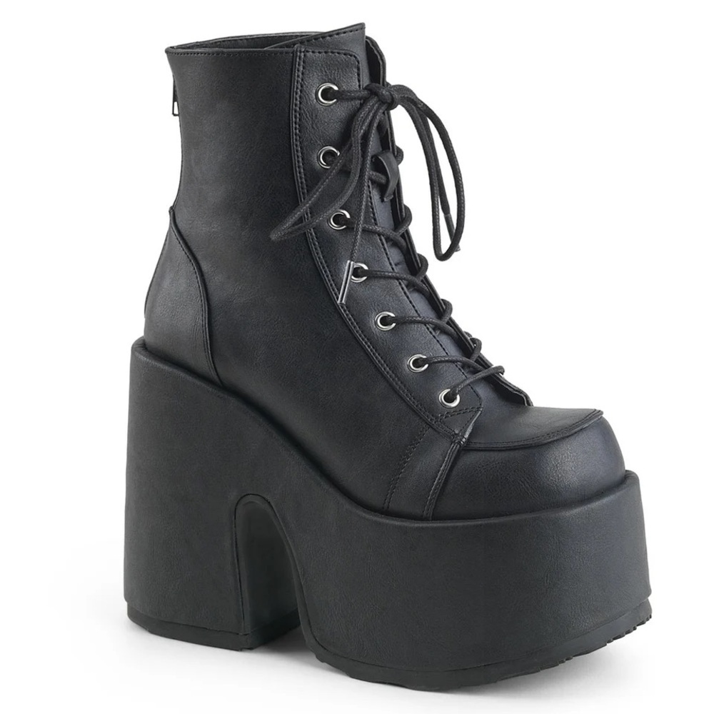 Demonia Black Platform Ankle Boots